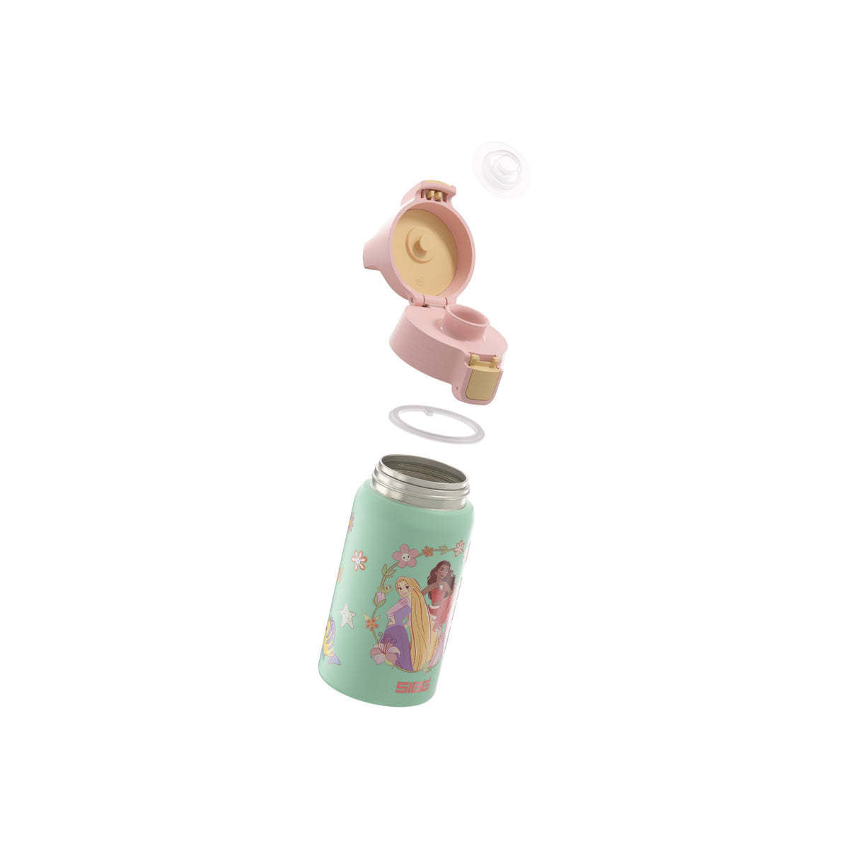 SIGG Shield One Princesses lastenpullo 0,5 l, osiin purettuna