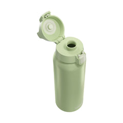 SIGG WMB ONE alumiini juomapullo Eco Green 1,0 l, korkki avattuna