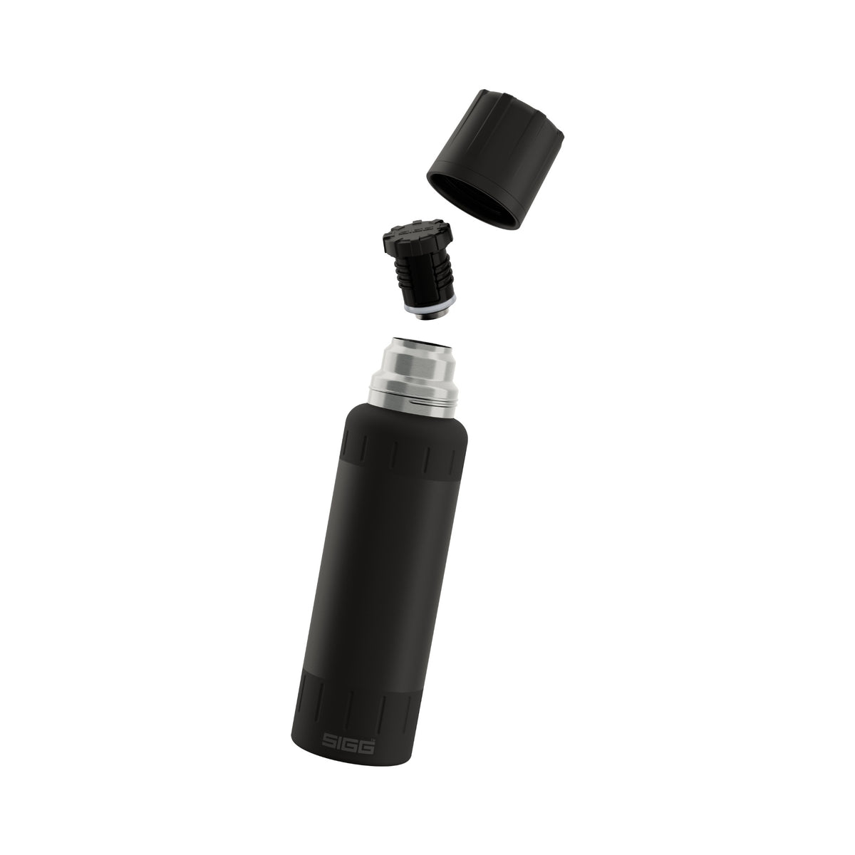SIGG Alpine Star termospullo Black 1,0 l, osiin purettuna