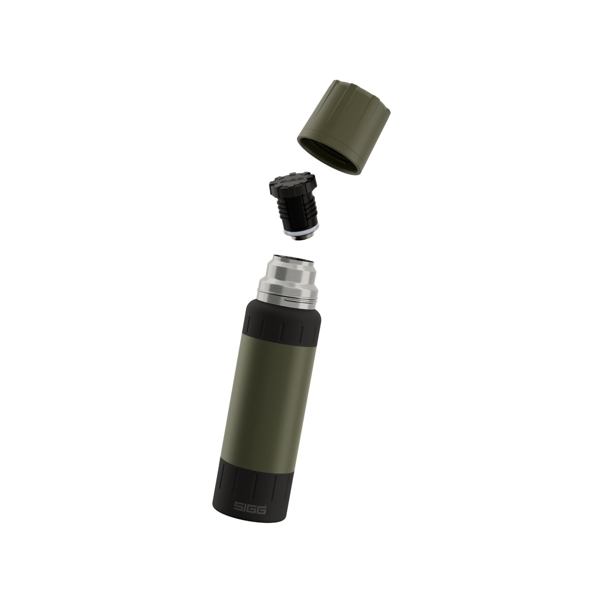 SIGG Alpine Star termospullo Roasted Green 0,75 l, osiin purettuna