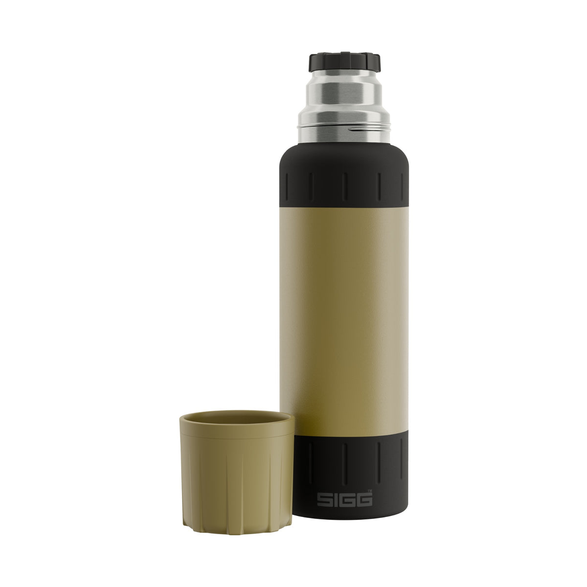 SIGG Alpine Star termospullo Caramel Sand 1,0 l, korkki irrotettuna