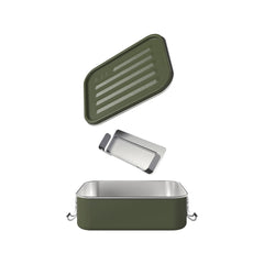 SIGG Gemstone Box eväsrasia Roasted Green, osiin purettuna