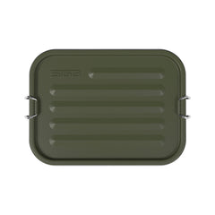 SIGG Gemstone Box eväsrasia Roasted Green, edestä, pullo täytettynä