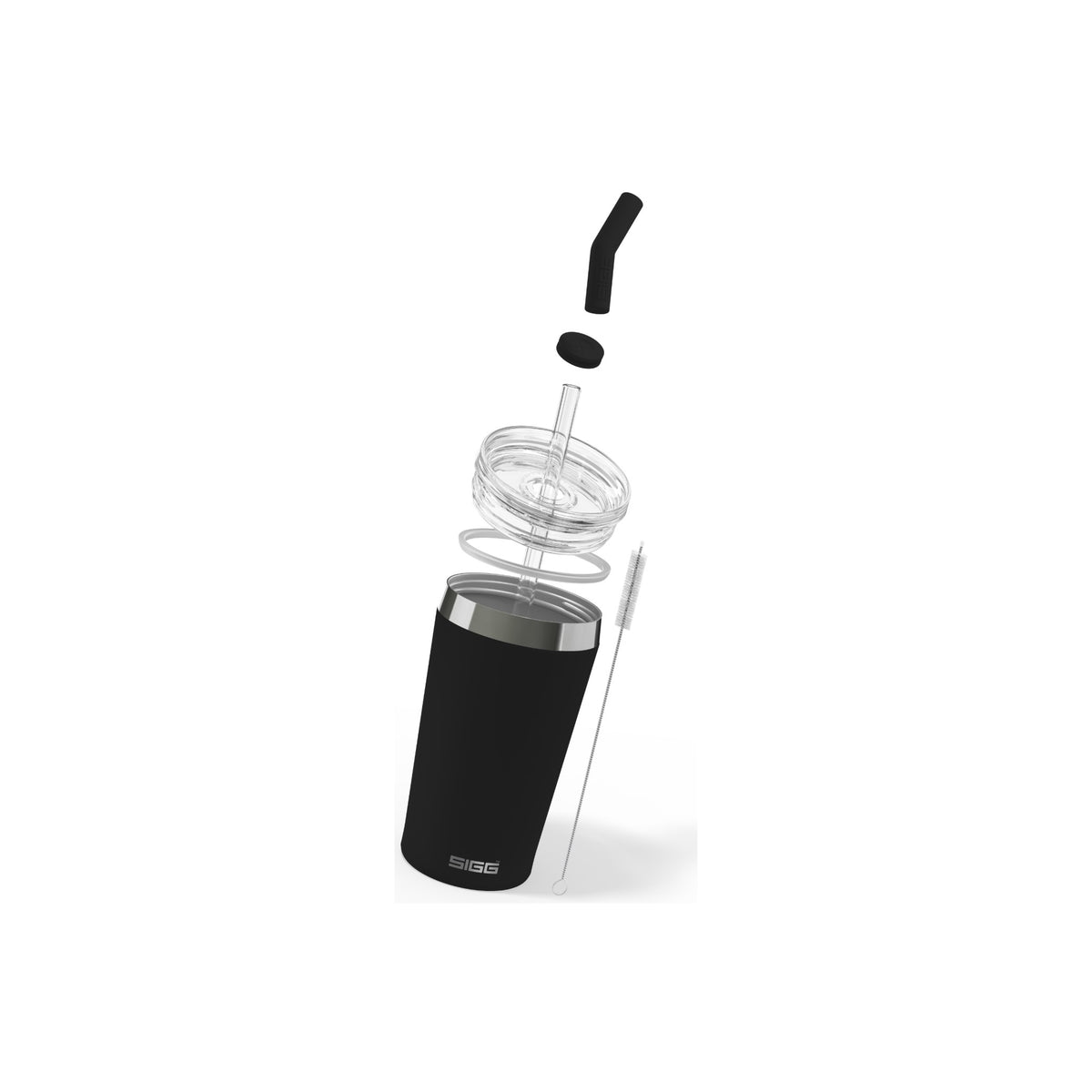 SIGG Helia Black 0,45 l, osiin purettuna
