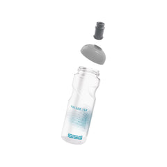 SIGG Pulsar Transparent Aqua 0,75 l urheilupullo, osiin purettuna