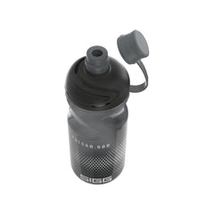 SIGG Pulsar Anthracite 0,6 l urheilupullo, korkki avattuna