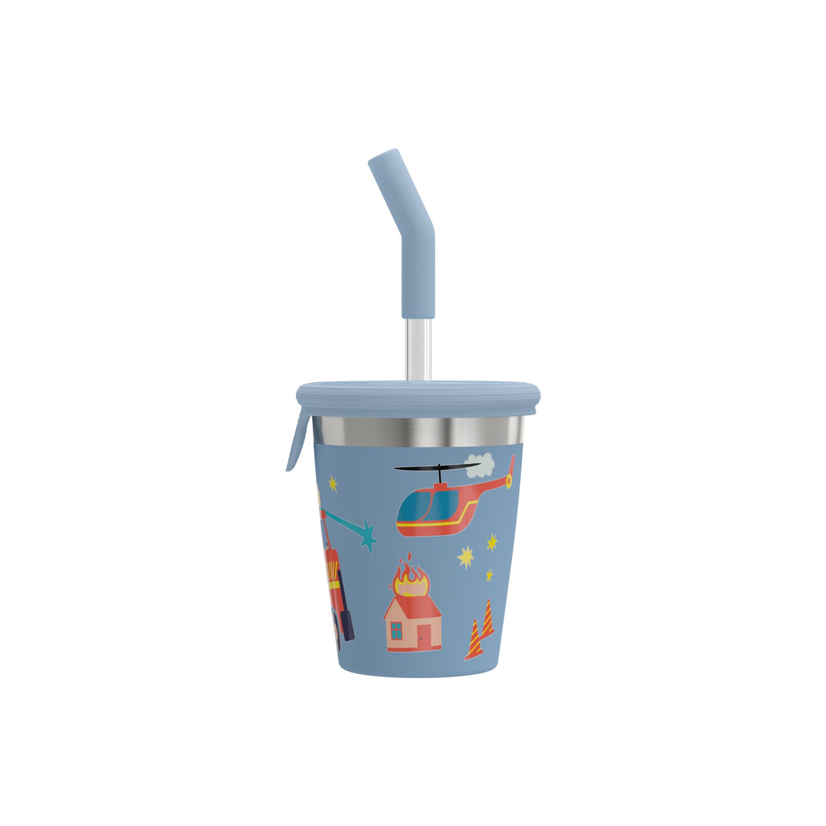 SIGG Kids Straw Cup - lasten pillimuki Pompier 0,35 l, takaa