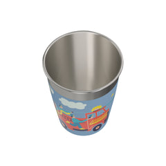 SIGG Kids Straw Cup - lasten pillimuki Pompier 0,35 l, korkki avattuna