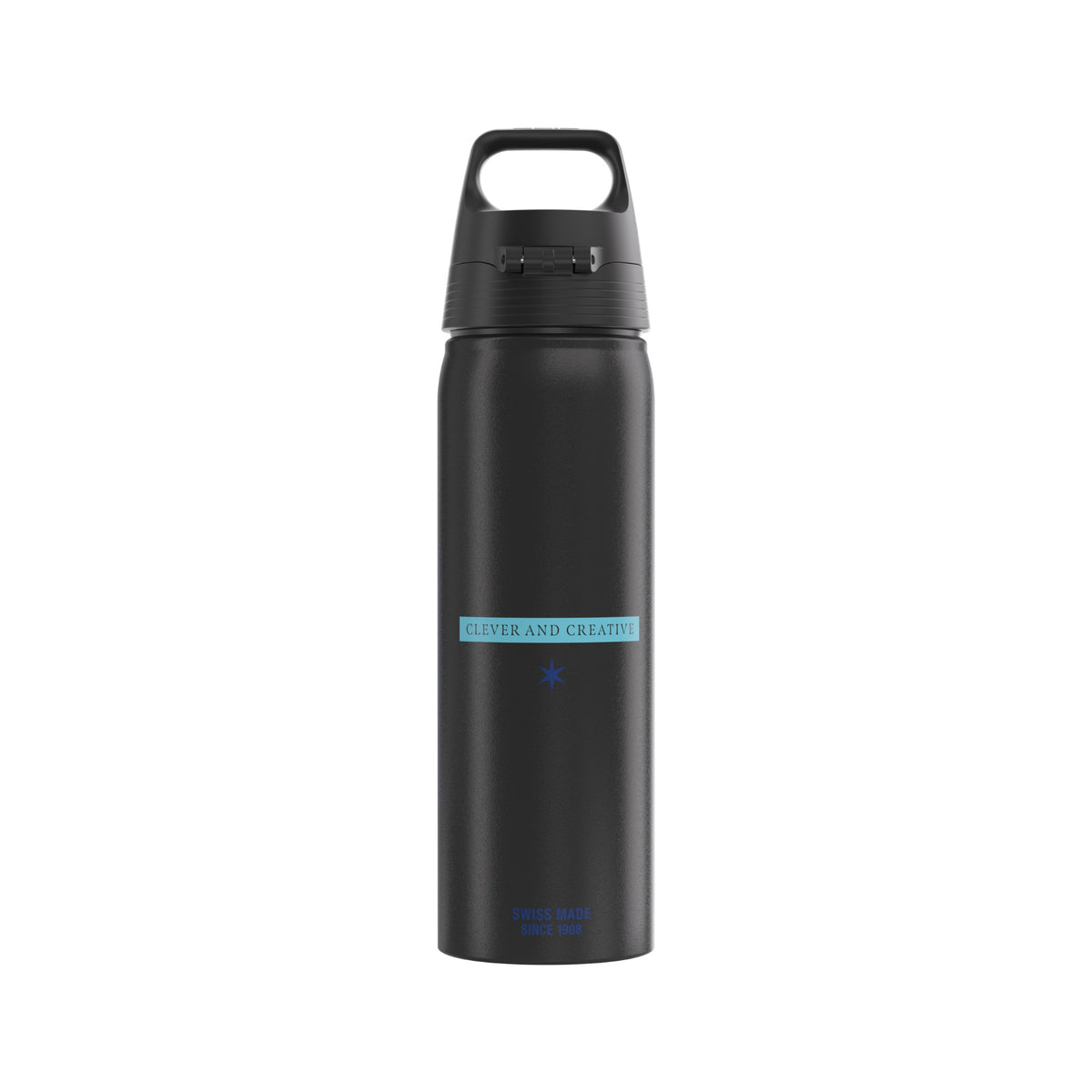 SIGG WMB ONE Ravenclaw 0,75 l alumiinipullo, takaa, pullo täytettynä