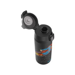 SIGG WMB ONE Superman Black 0,6 l alumiinipullo, korkki avattuna