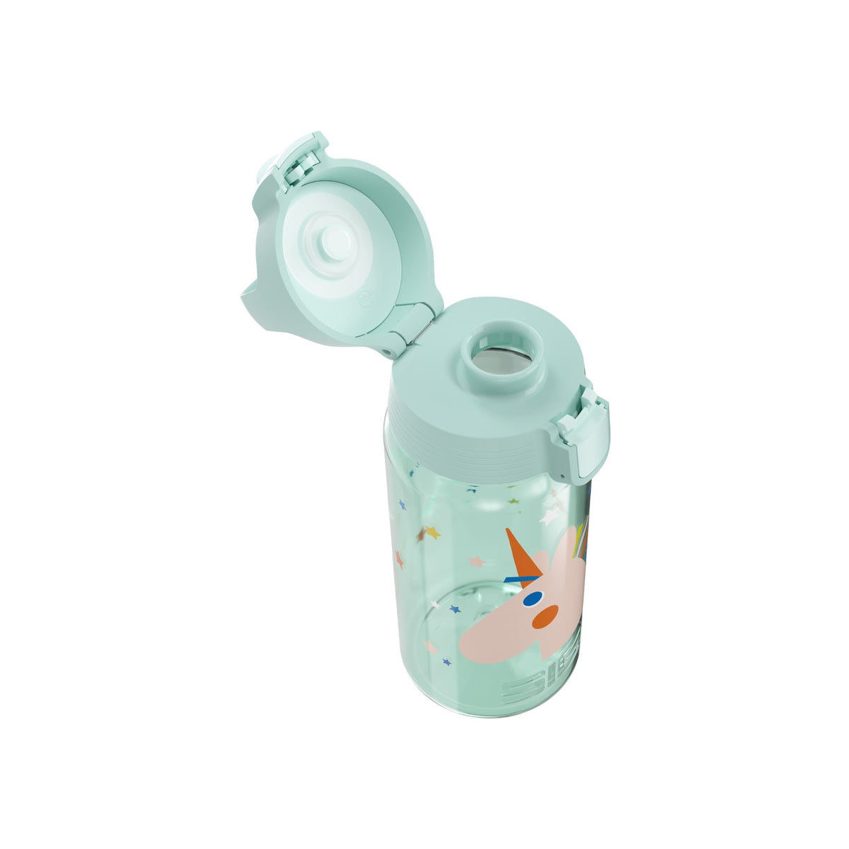 SIGG Viva One Unistars 0,5 l lasten juomapullo, korkki avattuna