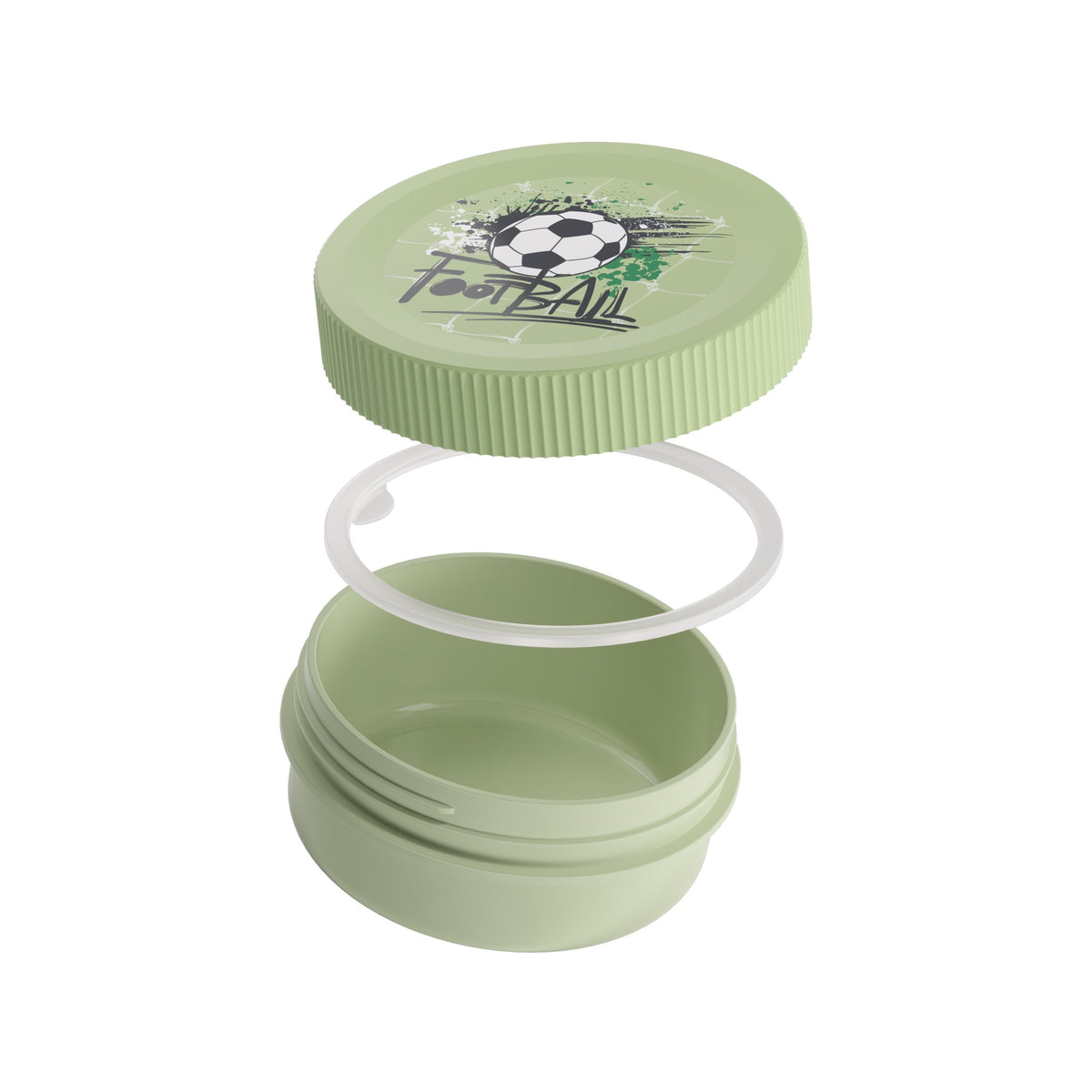 SIGG LUMO Snackbox Football Splash, osiin purettuna