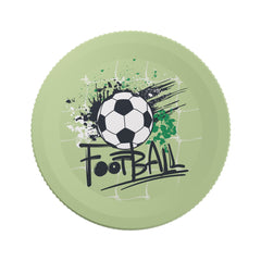 SIGG LUMO Snackbox Football Splash, edestä, pullo täytettynä