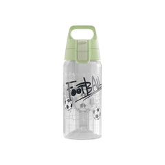 SIGG VIVA ONE FOOTBALL SPLASH LASTEN JUOMAPULLO 0,5 l, edestä, pullo täytettynä