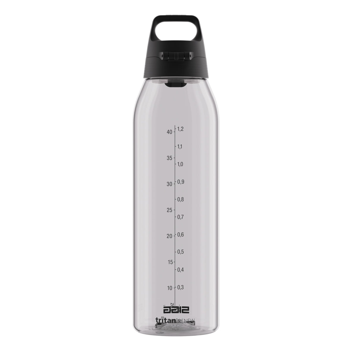 SIGG TOTAL COLOR ONE JUOMAPULLO - TRANSPARENT 1,5 l, takaa, pullo täytettynä