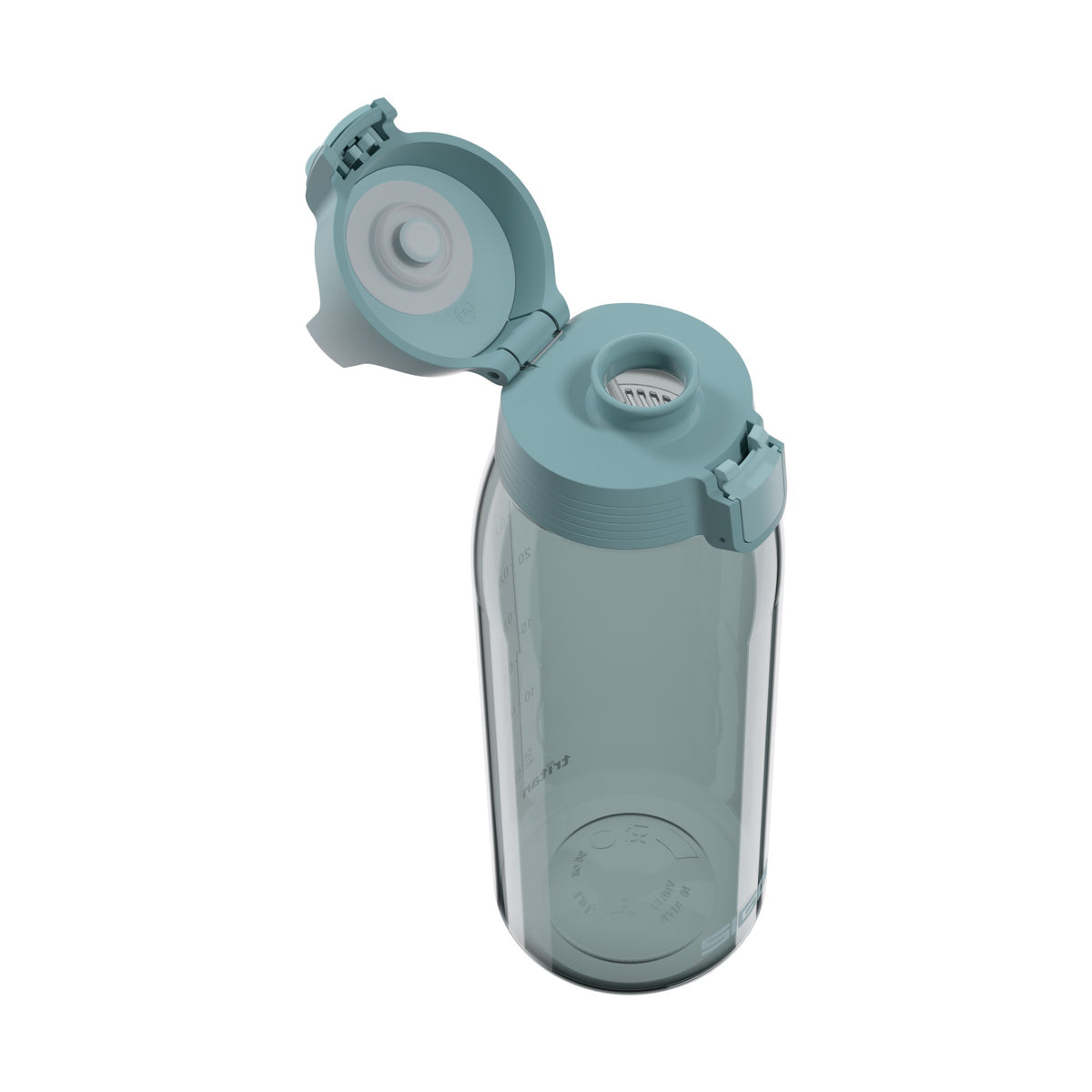 SIGG TOTAL COLOR ONE JUOMAPULLO - MORNING BLUE 1,0 l, korkki avattuna