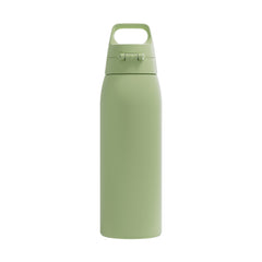 SIGG Shield One teräksinen juomapullo Eco Green 1,0 l, takaa, pullo täytettynä
