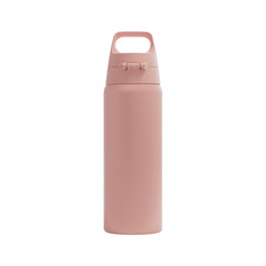 SIGG Shield One teräksinen juomapullo Playful Peach 0,75 l, takaa, pullo täytettynä
