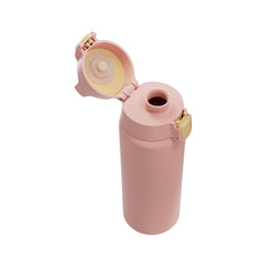 SIGG Shield One teräksinen juomapullo Playful Peach 0,75 l, korkki avattuna
