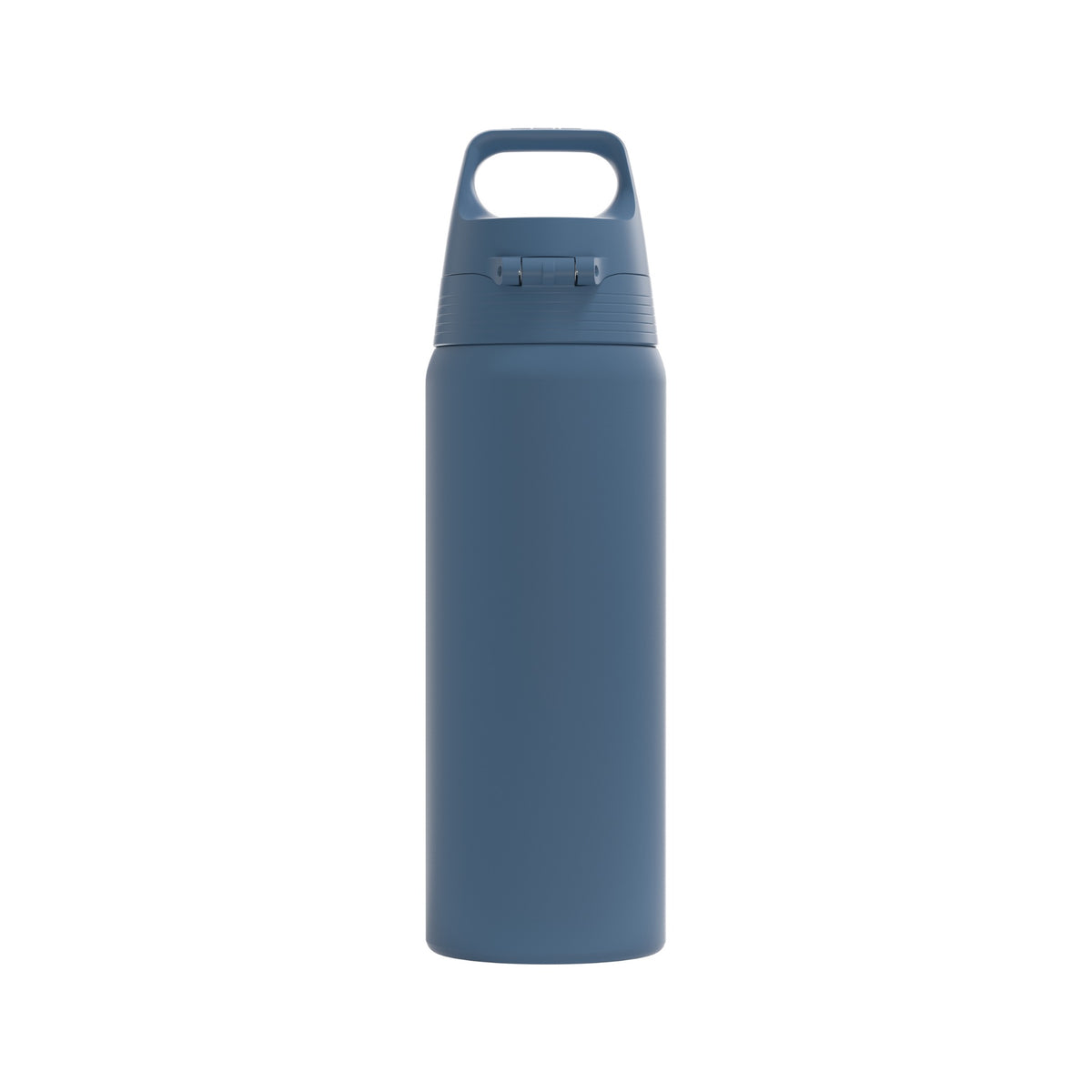 SIGG Shield One teräksinen juomapullo Deep Blue 0,75 l, takaa, pullo täytettynä