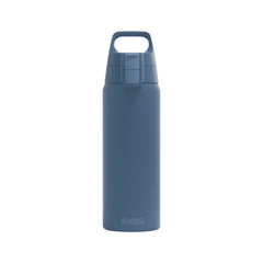 SIGG Shield One teräksinen juomapullo Deep Blue 0,75 l, edestä, pullo täytettynä