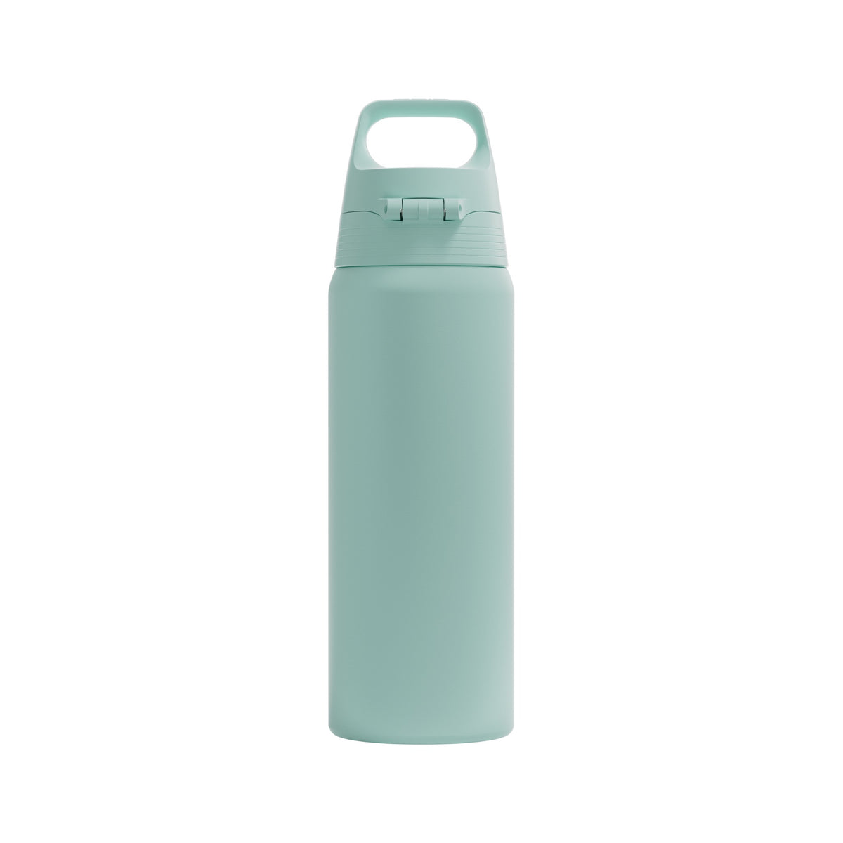 SIGG Shield One teräksinen juomapullo Milky Blue 0,75 l, takaa, pullo täytettynä