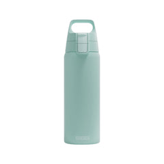 SIGG Shield One teräksinen juomapullo Milky Blue 0,75 l, edestä, pullo täytettynä