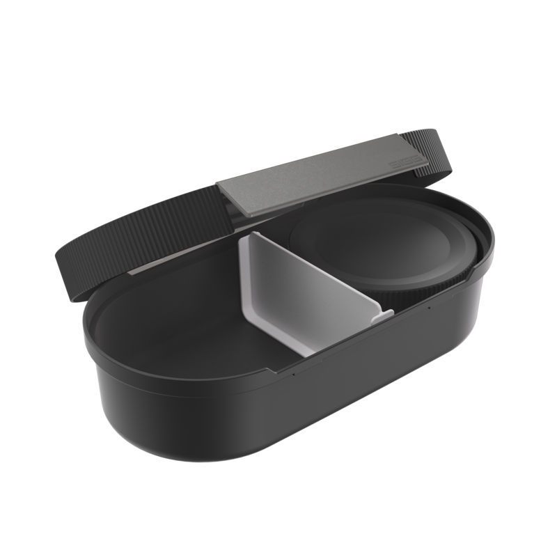 SIGG LUMO Lunchbox Musta, korkki avattuna