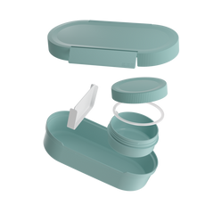 SIGG LUMO Lunchbox Morning Blue, osiin purettuna