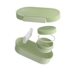 SIGG LUMO Lunchbox Eco Green, osiin purettuna