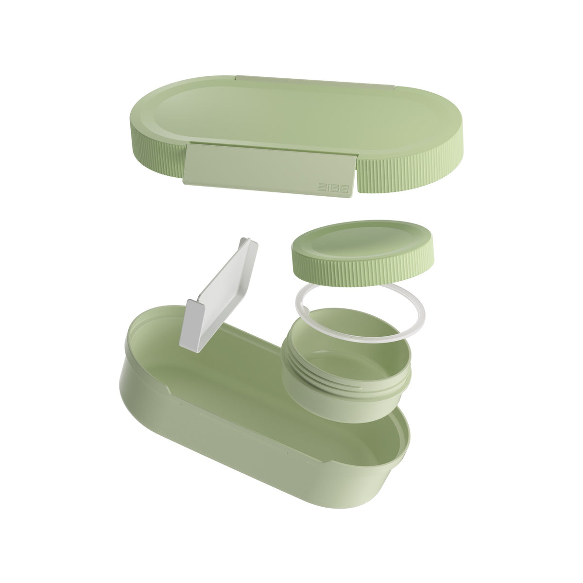 SIGG LUMO Lunchbox Eco Green, osiin purettuna