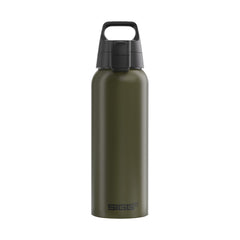 SIGG WMB ONE juomapullo Roasted Green 1,0 l, edestä, pullo täytettynä