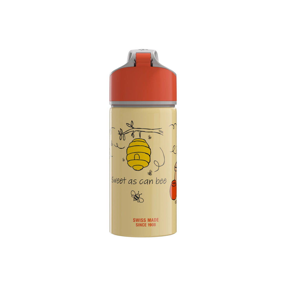 SIGG Miracle lastenpullo Winnie Honey 0,4 l, takaa, pullo täytettynä
