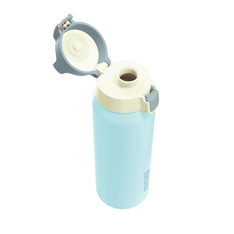 SIGG Shield Therm One Termospullo Breeze 0,75 l, korkki avattuna