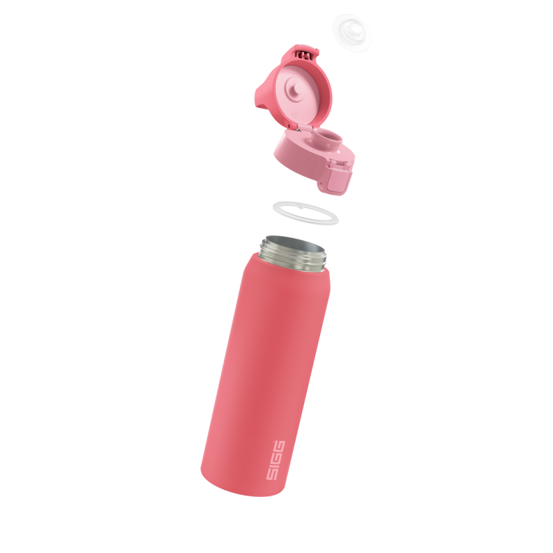 SIGG Shield Therm One Termospullo Ruby 0,75 l, osiin purettuna