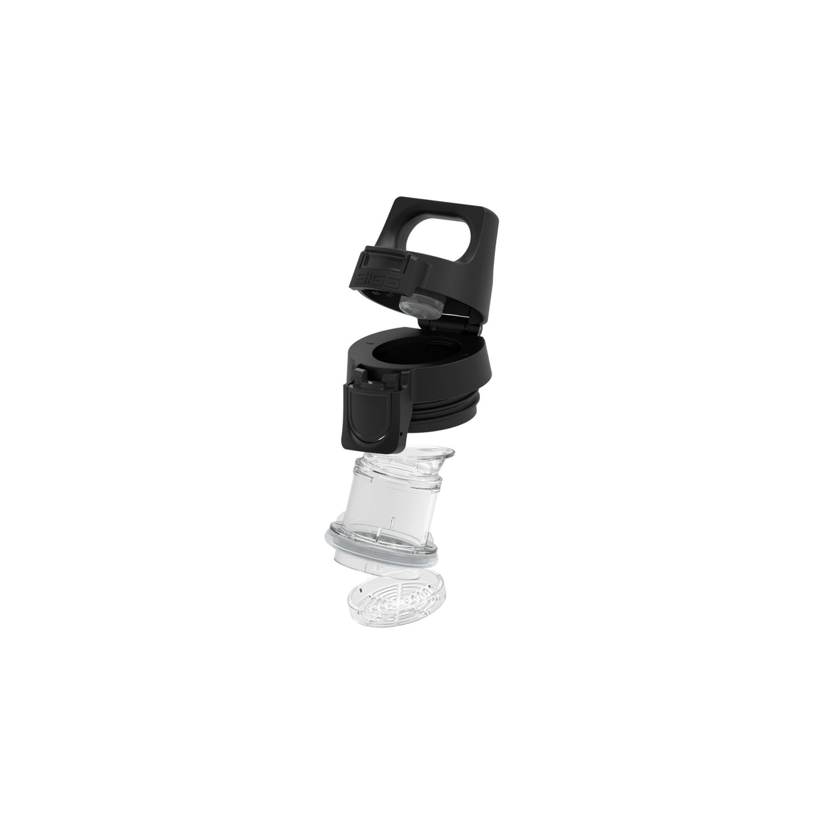SIGG Hot & Cold ONE Top Black, osiin purettuna