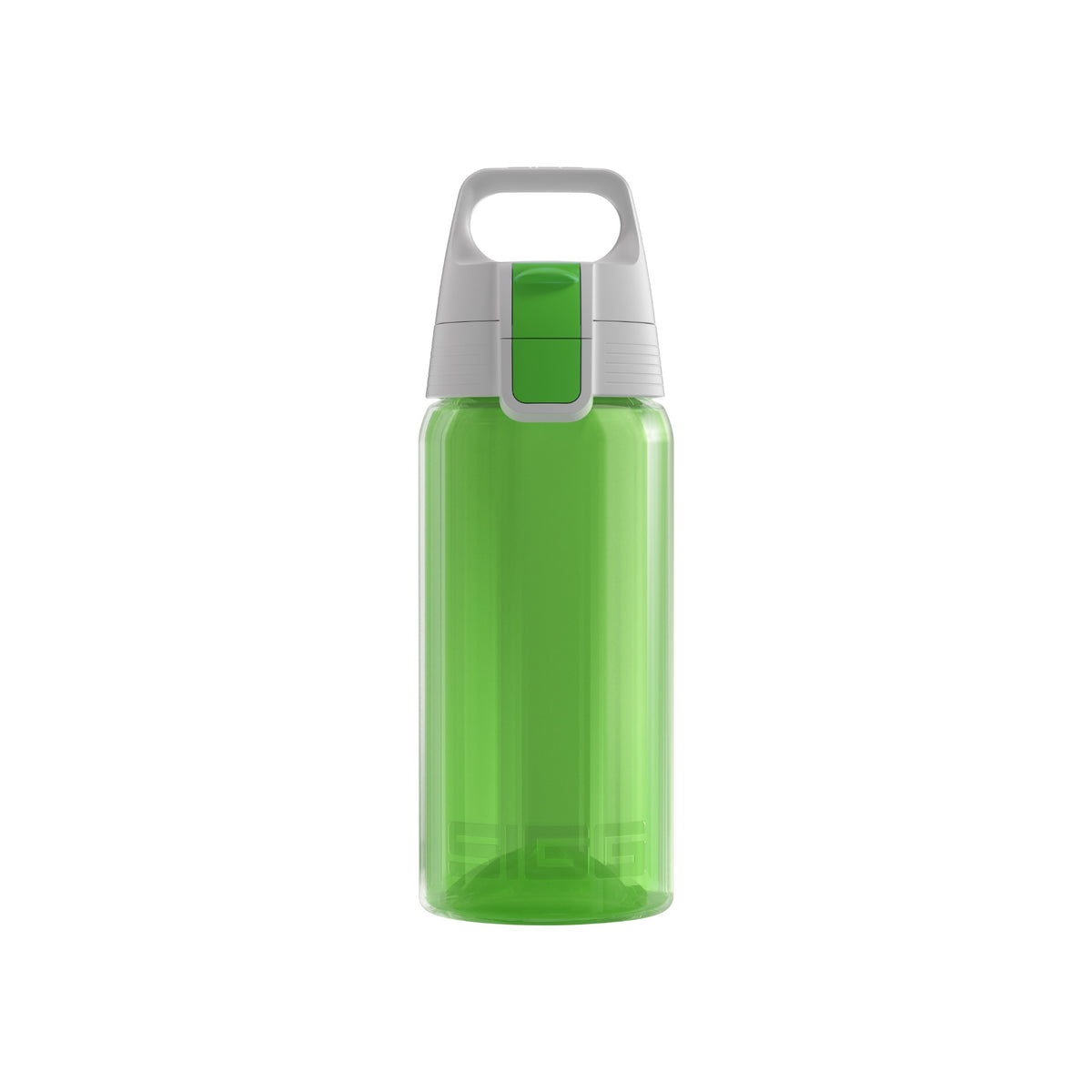 SIGG VIVA ONE Green 0,5 l, edestä, pullo täytettynä