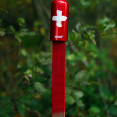 SIGG Swiss Red 0,6 l, käytössä ulkona