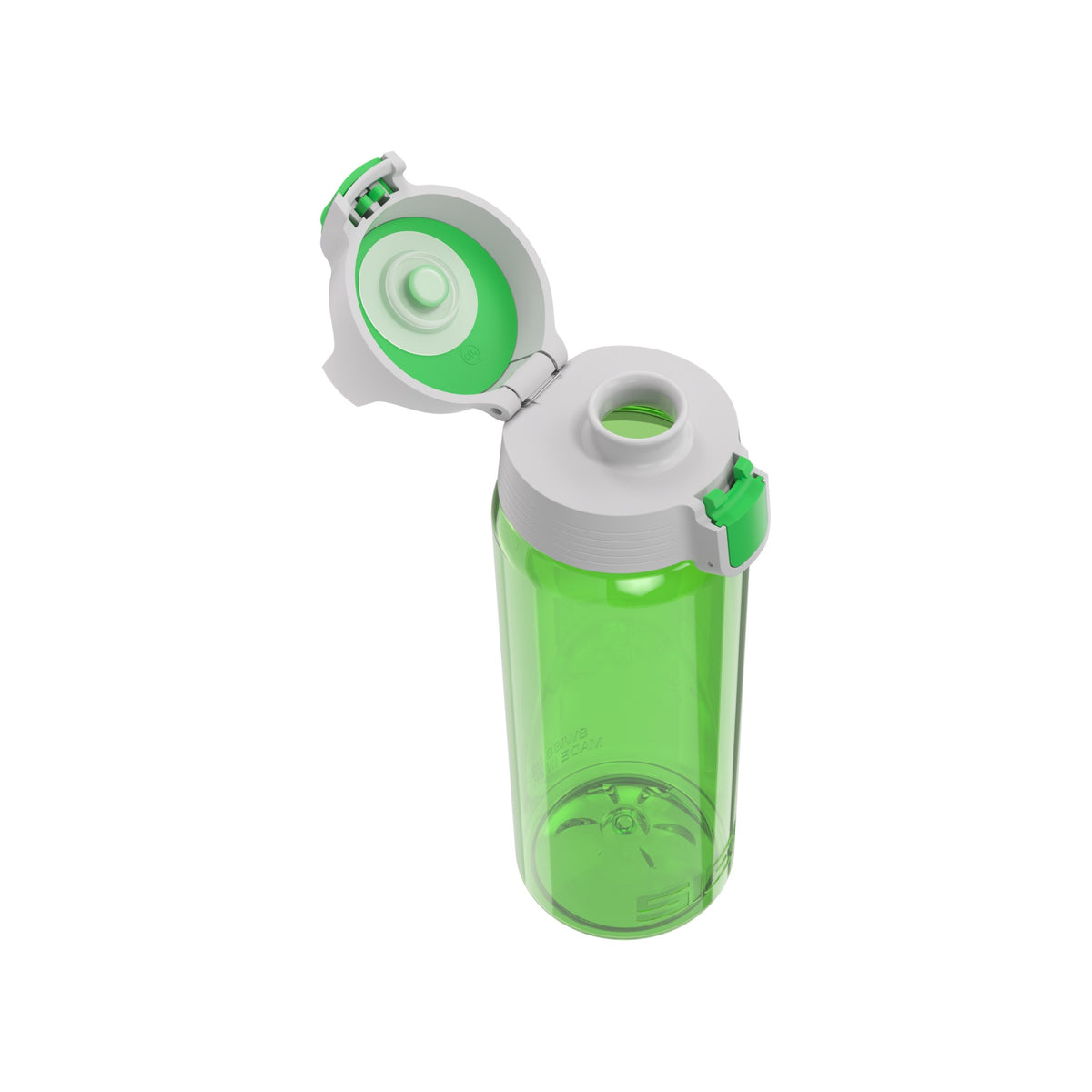 SIGG Total Color sporttipullo Green 0,6 l, korkki avattuna