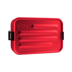 SIGG Metal Box Plus S Red, edestä, pullo täytettynä
