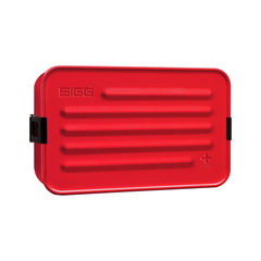 SIGG Metal Box Plus L Red, edestä, pullo täytettynä