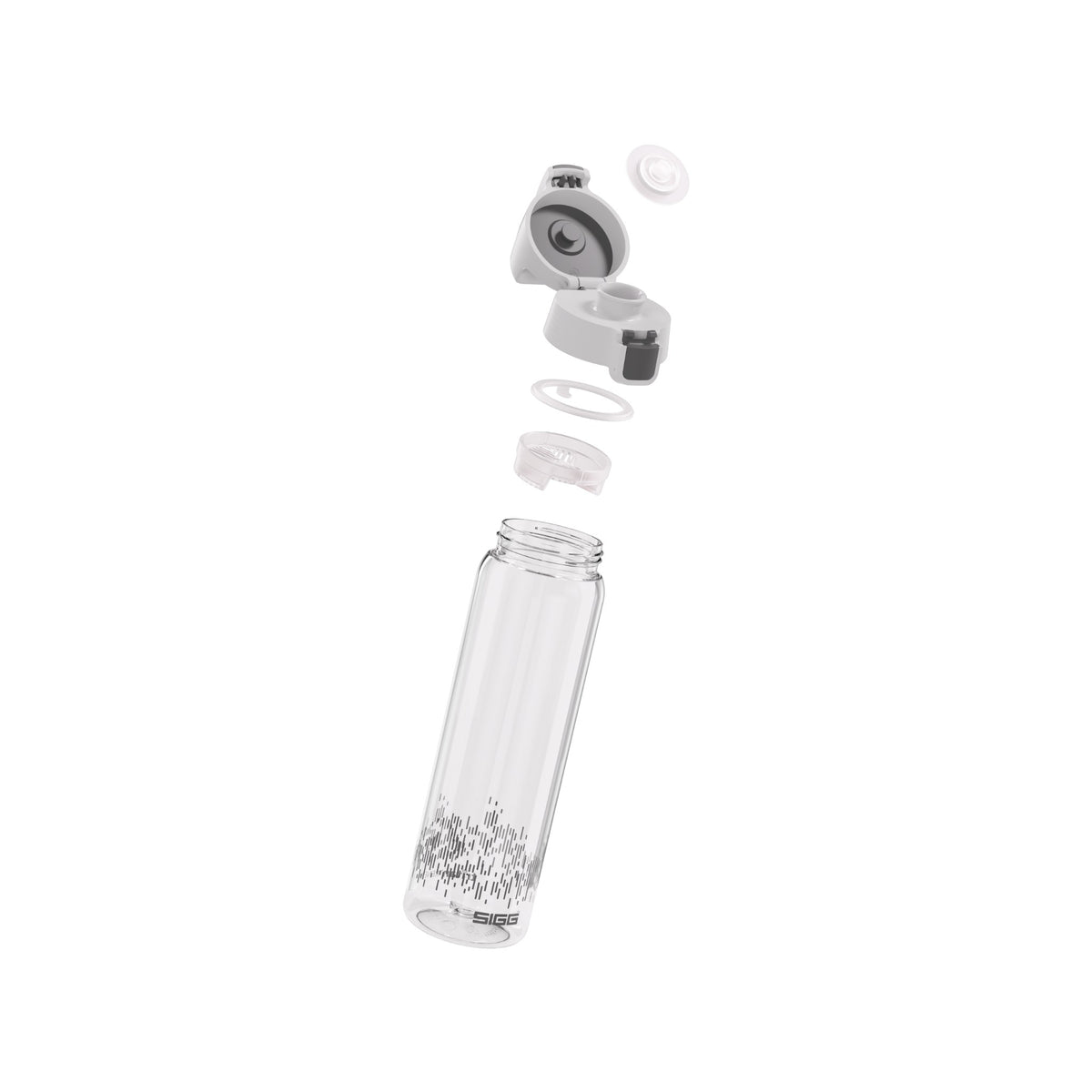 SIGG Total Clear One MyPlanet Anthracite 0,75 l, osiin purettuna
