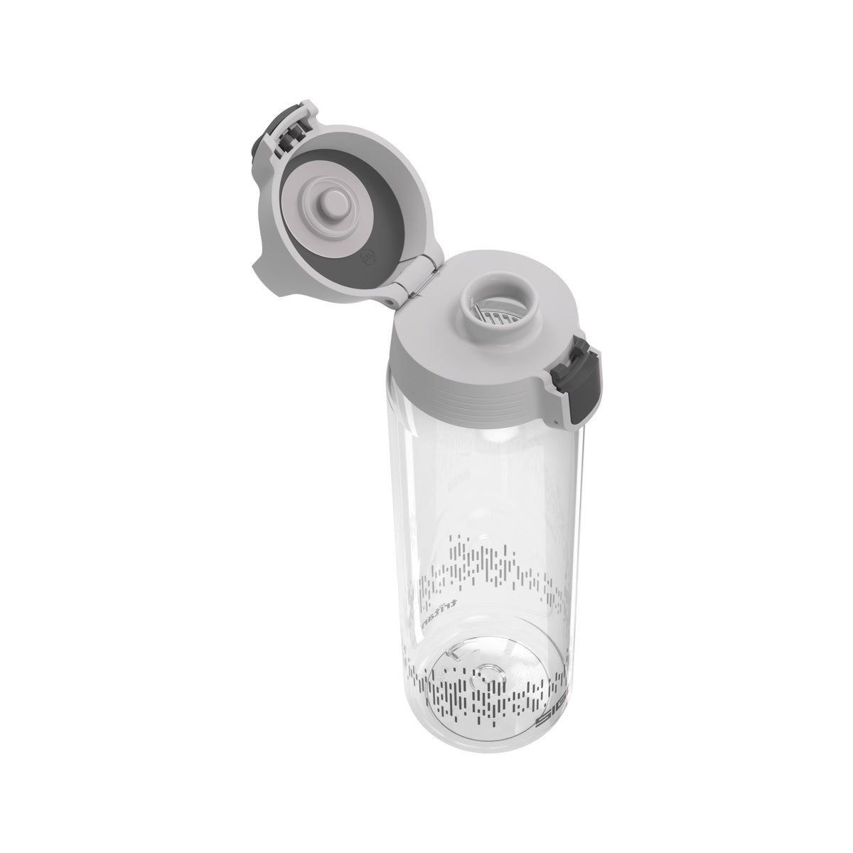 SIGG Total Clear One MyPlanet Anthracite 0,75 l, korkki avattuna