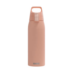 SIGG Shield One Shy Pink 1,0 l, edestä, pullo täytettynä