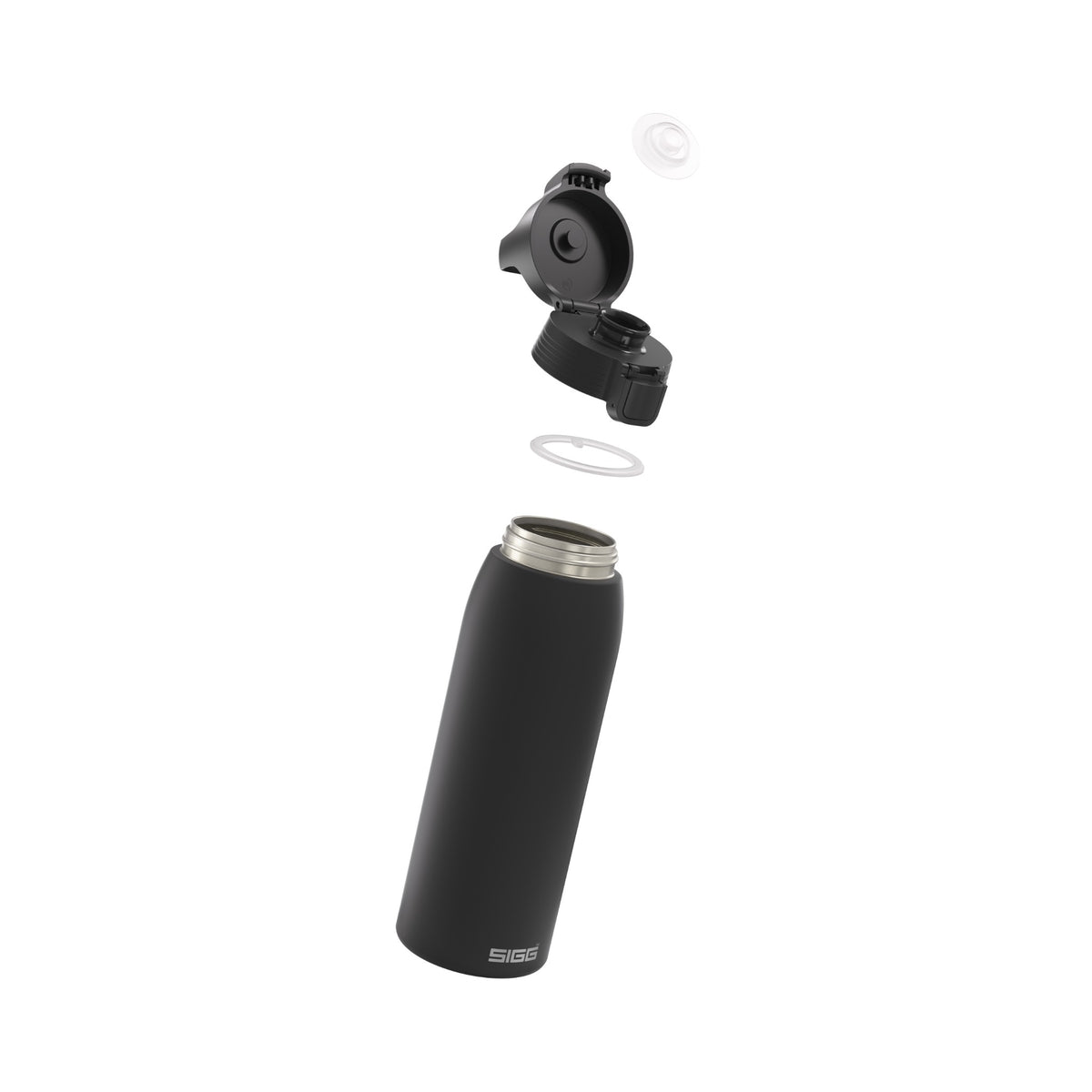 SIGG Shield One Black 1 L, osiin purettuna